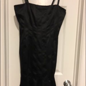 New with tags. Little black strapless satin dress